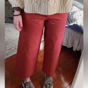 Cropped wide leg pants